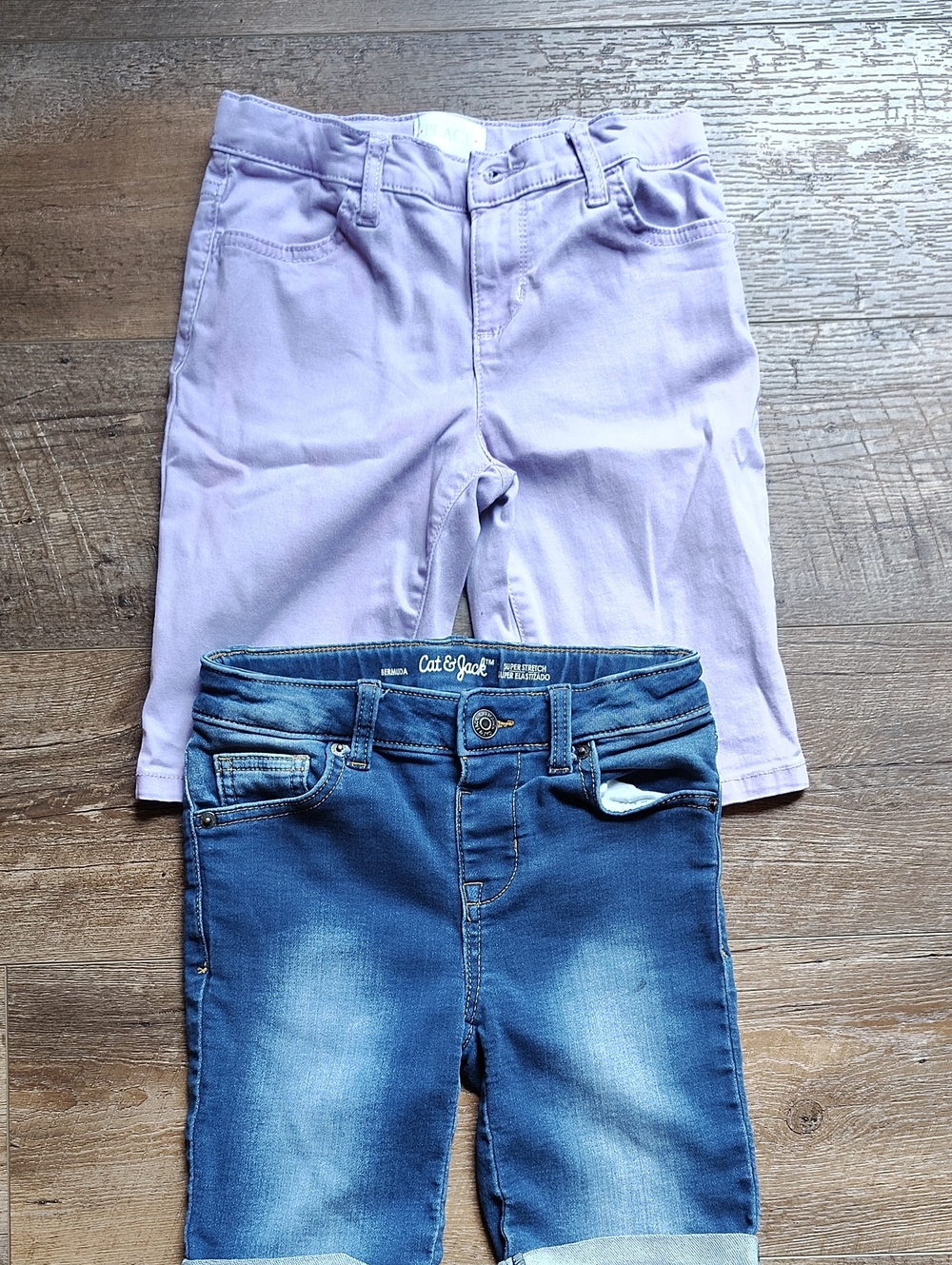 Cat & Jack Girls' Demin  And Children Place  Lilac Shorts - 2-Pack